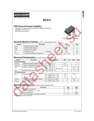 BCX17 datasheet  